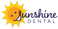 Sunshine Dental Logo Smiling Sun Icon With "Sunshine Dental" Text Medium
